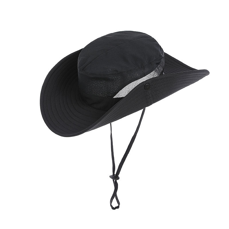 Bucket Hat Women's Summer Outdoor Sun Hat Exposed Ponytail Sun Hat Sun Protection Hat