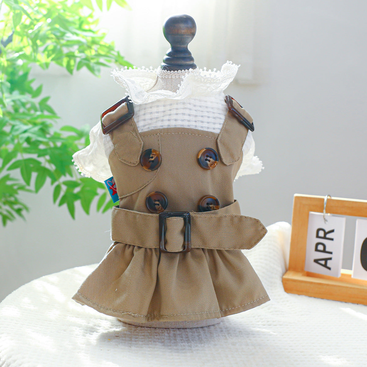 Pet Clothes - Khaki Trench Coat - couple outfit