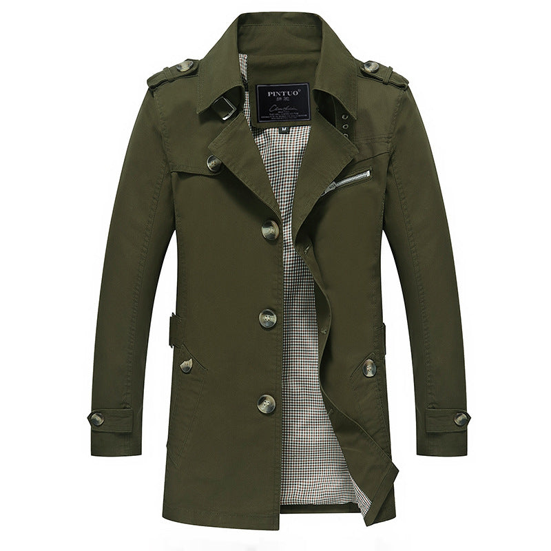 Casual Black Slim Fit Cotton Side Seam Sidekick Single-breasted Jacket