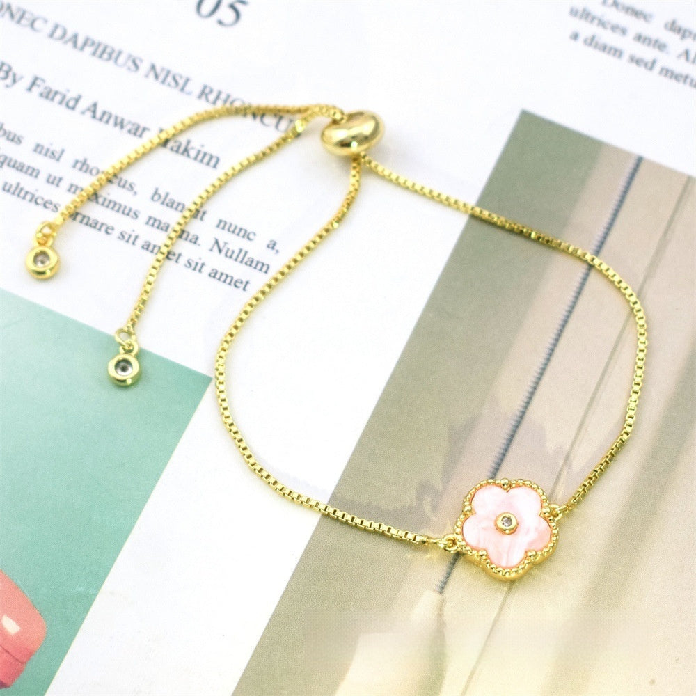 Adjustable Personalized Bracelet Colorful Pentas Flowers