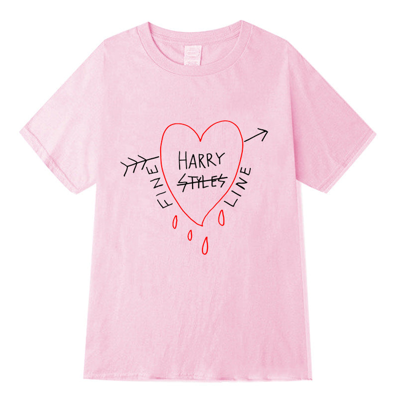 Harry Styles Fine Line Korean T Shirt -Women Fashion Tops -Shirts Short Sleeve Round Neck -T-Shirts Leisure Top Tee Casual Ladies