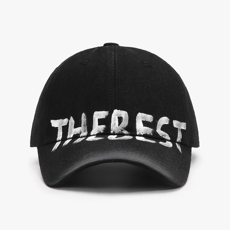 Letter Graffiti Curved Brim Soft Top Baseball Cap