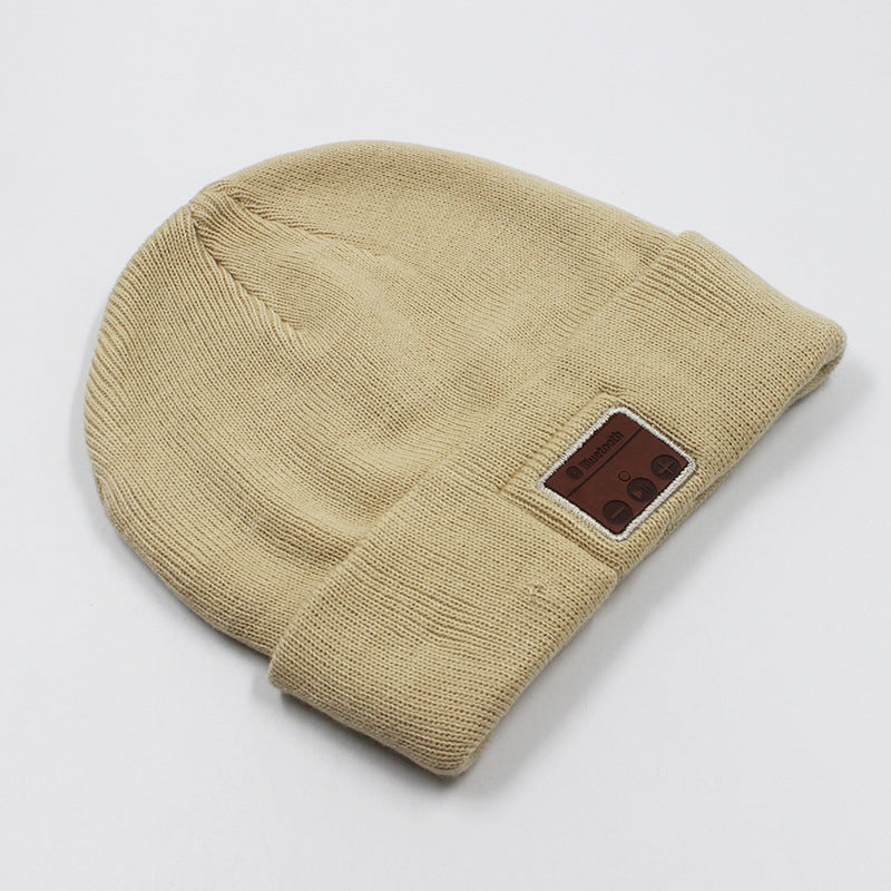 Bluetooth 50 Knitted Hat Simple Solid-Color Hip-Hop Style