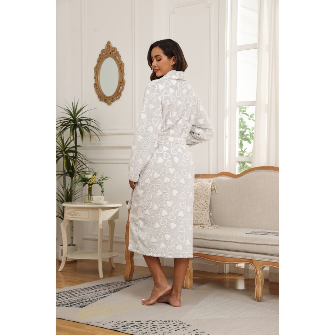 RONGTAI - Soft Fleece Robes For Women, Lightweight And Warm, Spa & Bath Robes For Mom, Wife & Friend
