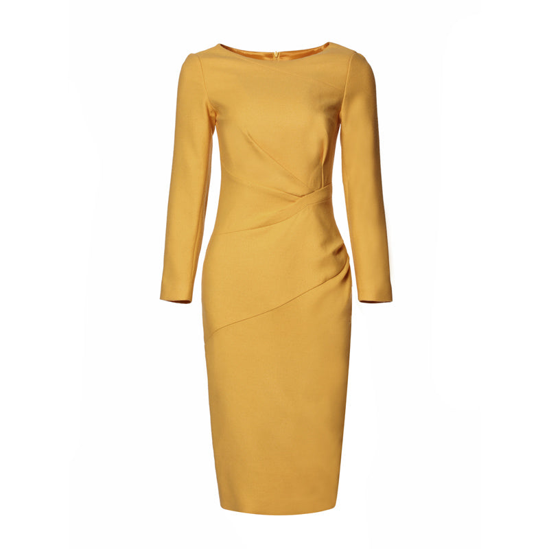Business Dress -French Business Waist Yellow
