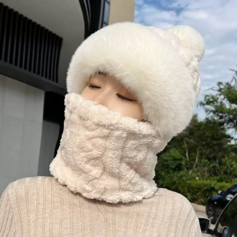 Pullover Hat Scarf Integrated All-match Electric Car Cycling Warm Artifact Windproof Neck Protection