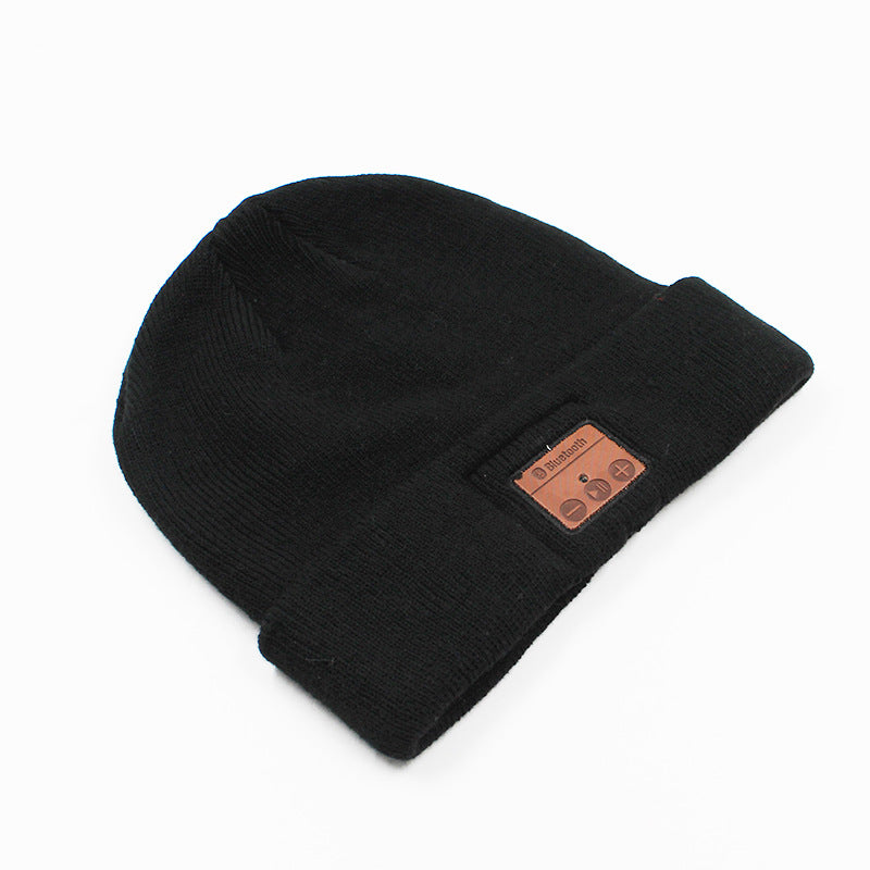 Bluetooth 50 Knitted Hat Simple Solid-Color Hip-Hop Style