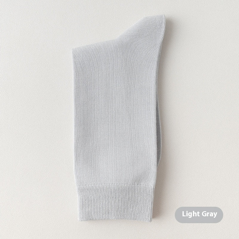 Mid-calf Spring / Autumn Pure Cotton Business Men's Socks