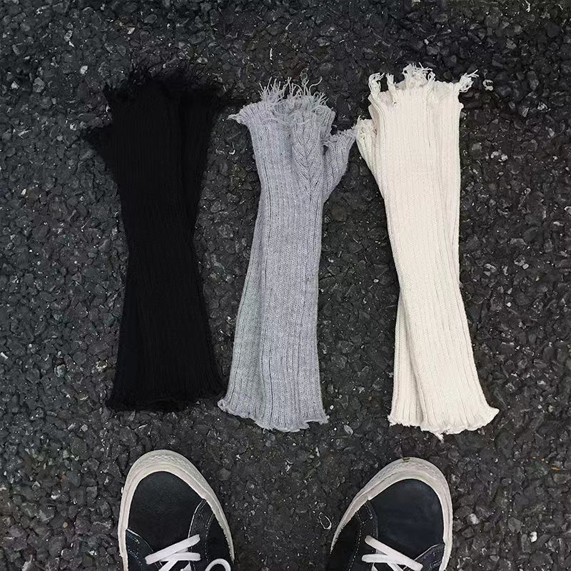 Autumn And Winter Knitting Gloves Hot Girl Trendy Yamamoto Dark Destruction Personality Sweet Cool Oversleeve