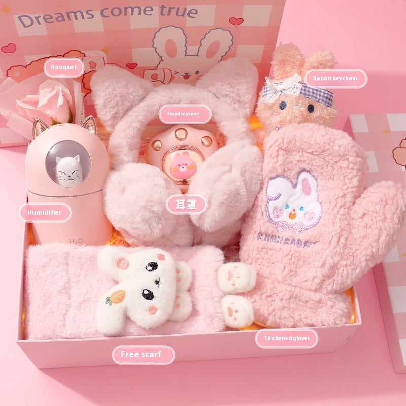Christmas Girls'- Birthday -Kindergarten Primary School Students' Practical Winter Warm Gift Box