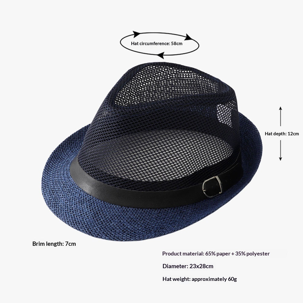 Straw Beach Summer Sun For Men And Women Sun-protective Fedora Panama Hat