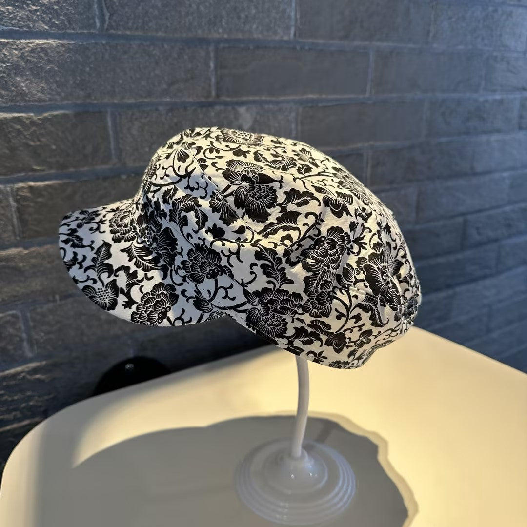 Printed Cap Fashionable Korean Style Versatile Outdoor Accessory