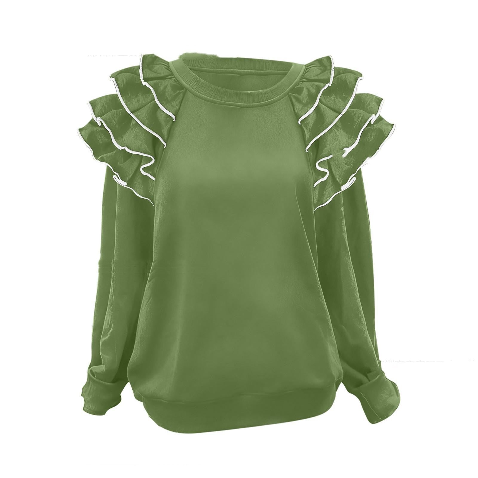 Comfortable And Slimming Ruffle Top For Women