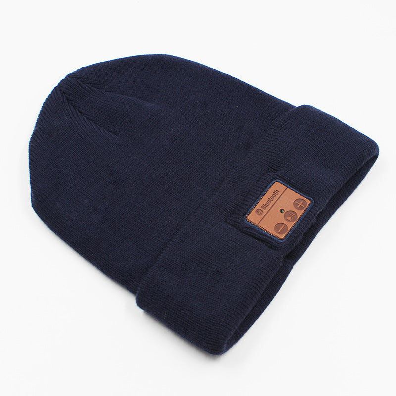 Bluetooth 50 Knitted Hat Simple Solid-Color Hip-Hop Style