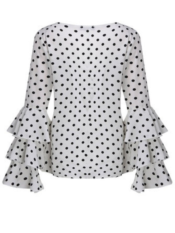 Chiffon Shirt Long Sleeve Vintage Chiffon Retro Shirt