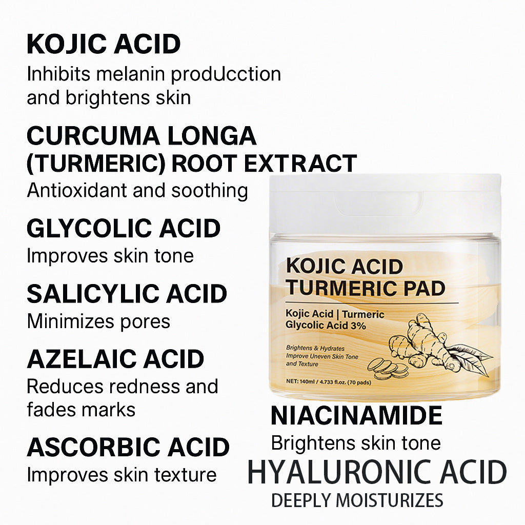 Kojic Acid Turmeric Purifying Toner Pads