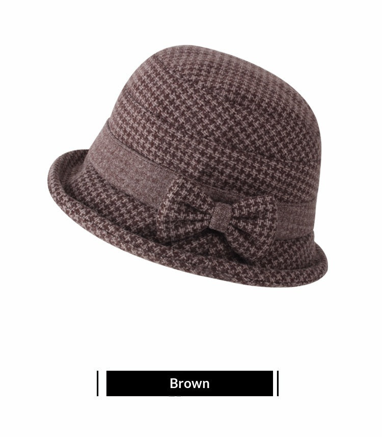 Warm Winter Gift Hat For Seniors Bucket Hat Style