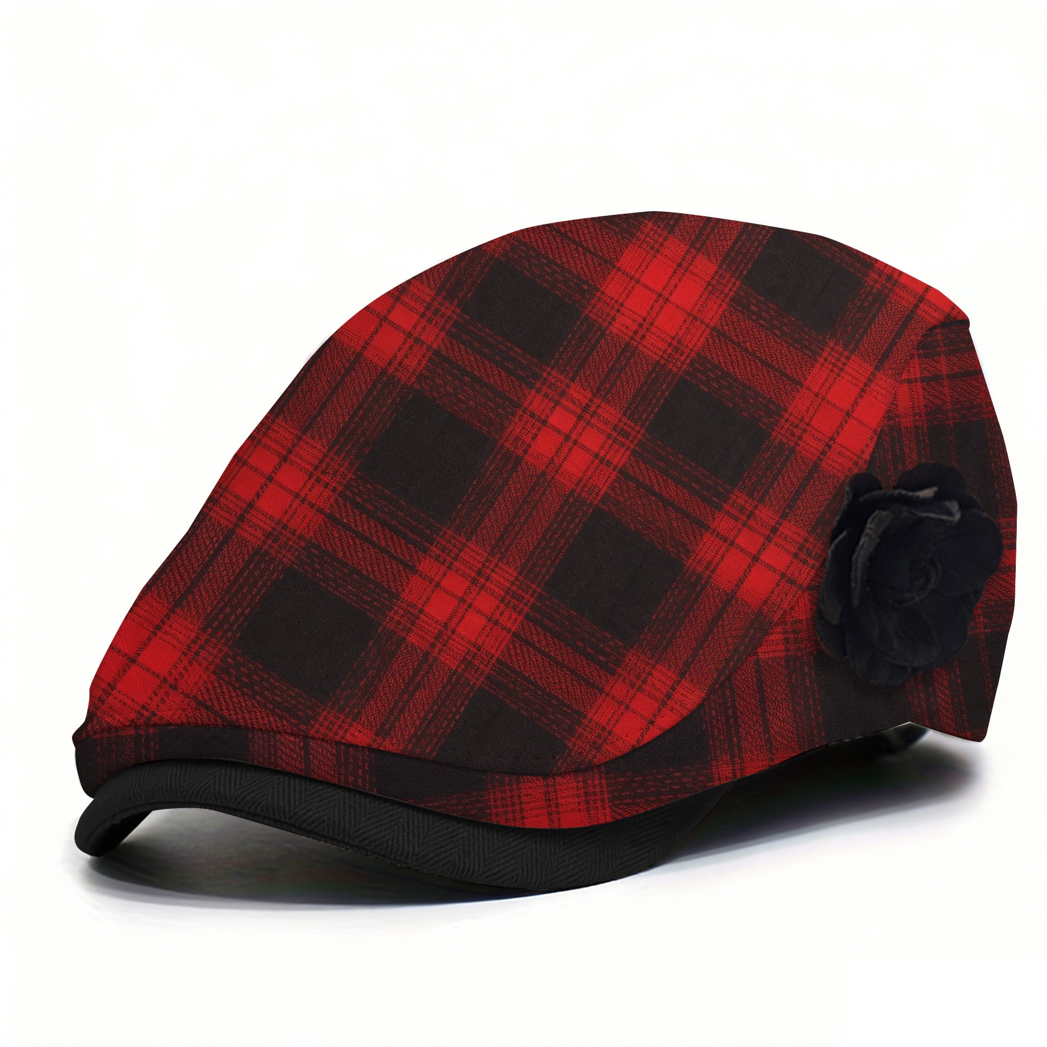 Colorful Checked Beret For Spring And Summer, With A Literary Style