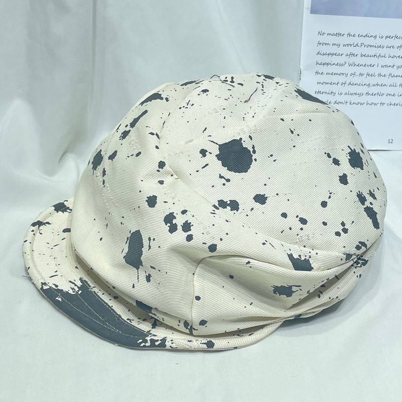 American-style Retro Chic Leopard-print Beret For Women
