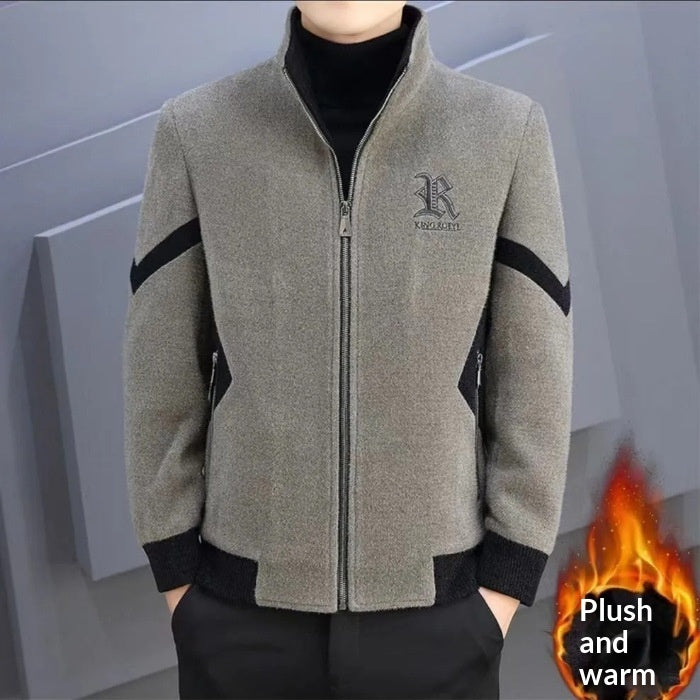 Mens Stylish Wool Casual Warm Coat