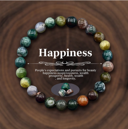 Natural Stone Geometric Beaded Bracelet