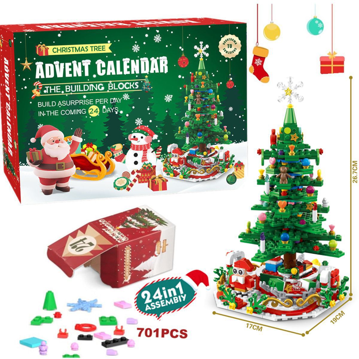 Christmas Tree Building Blocks -Christmas Blind Box Christmas Gifts