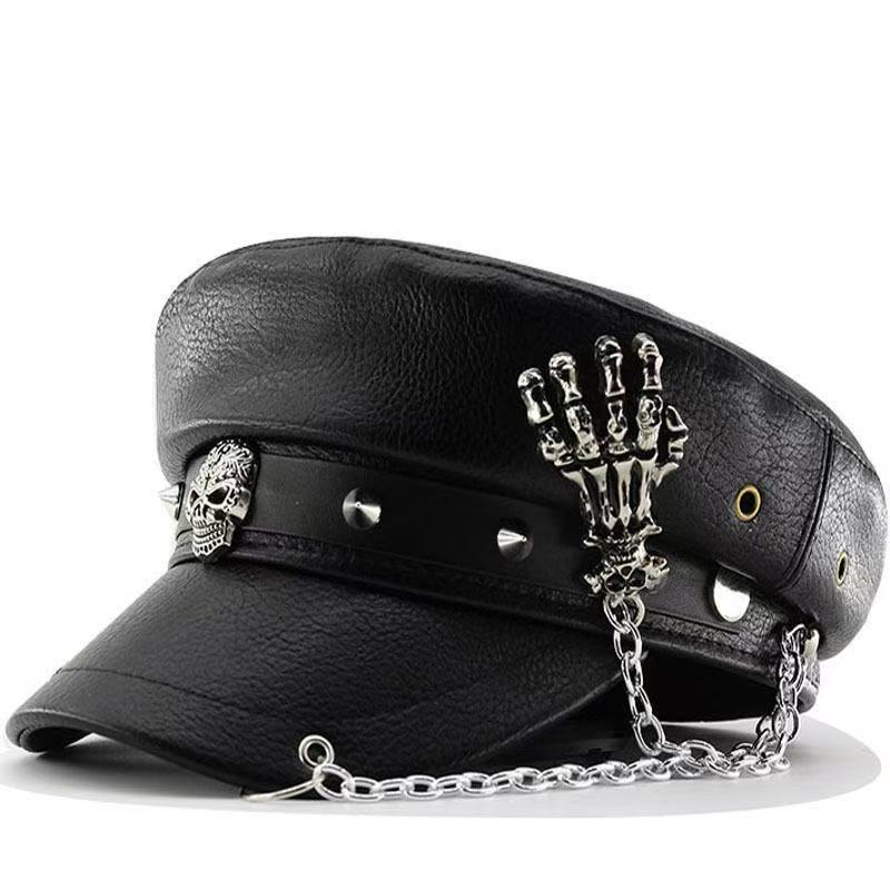 Navy Hat Fashion Punk Y2g Beret
