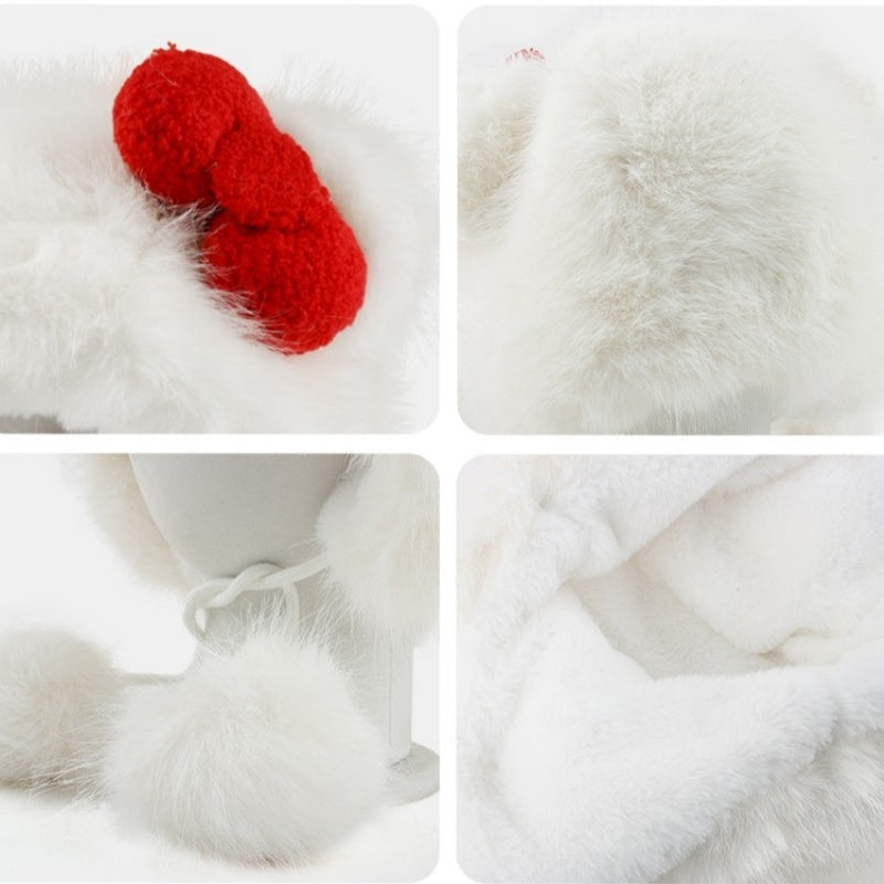 Teddy Bear Ears Thick Plush Fashionable All-Match Furry Hat