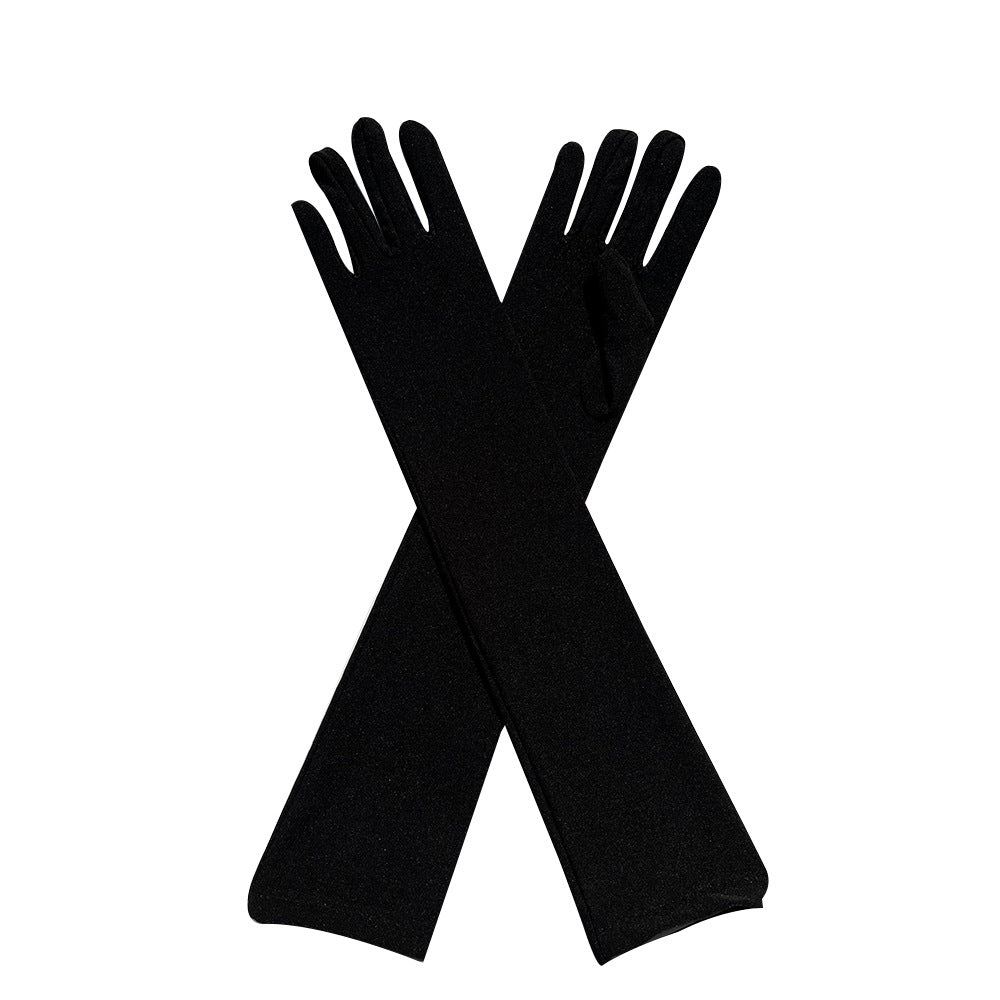 Milk Silk Stretch Holiday Party Dress-up Gloves