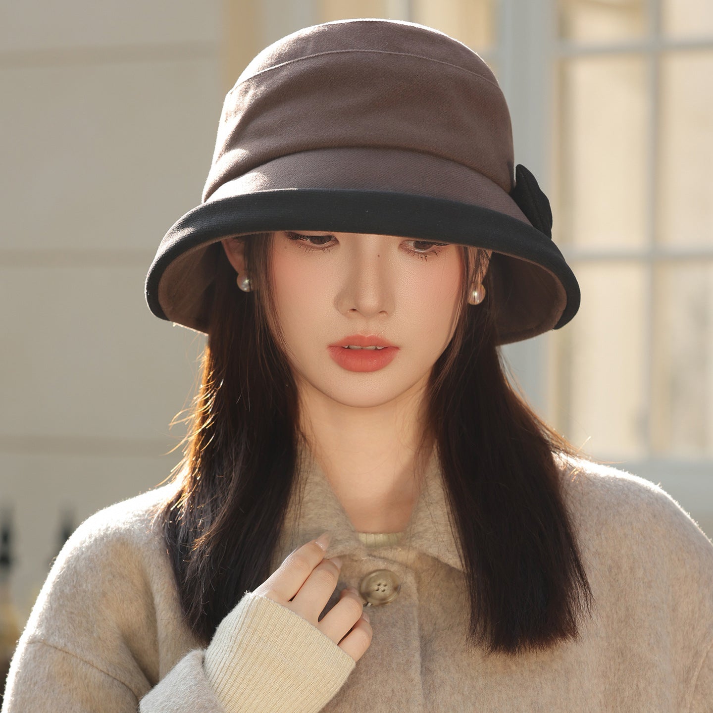 Autumn And Winter New Bow Hat For Women