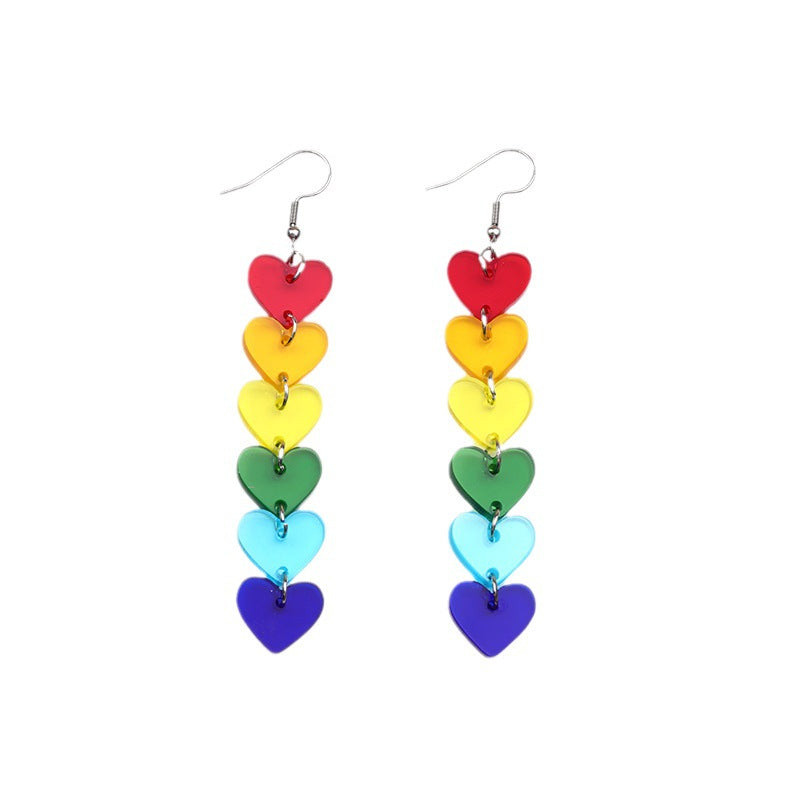 New Iridescent Transparent Valentine's Day Earrings Acrylic Earrings