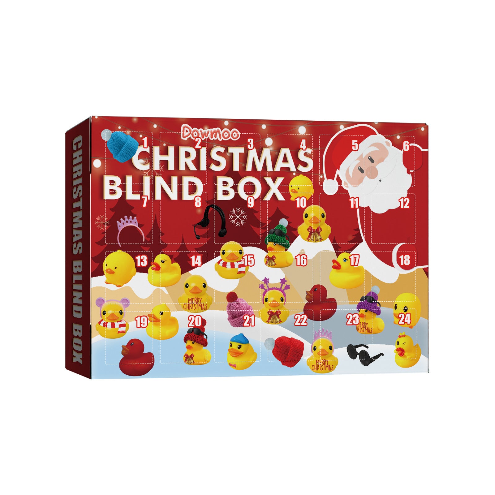 24 Days Countdown Christmas Advent Calendar Set Funny Ducks -Bath Toy For Kids Animals Advent Calendar Christmas Xmas Gifts