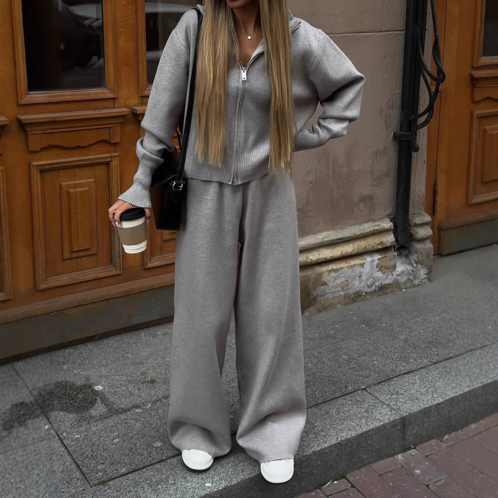 Two-piece Set Casual Cardigan Suit Women