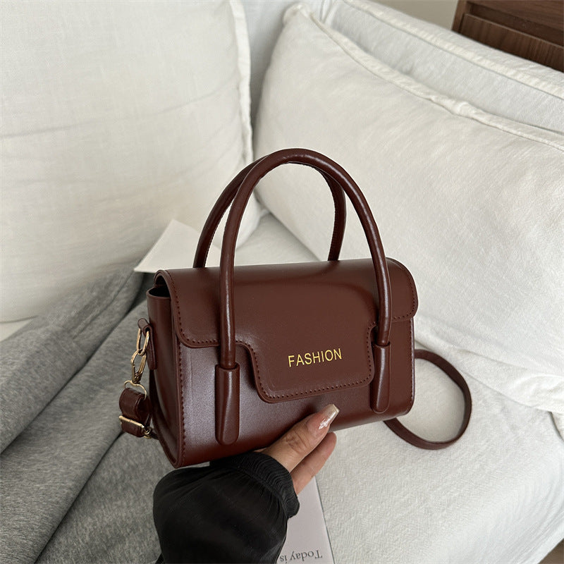 Womens Minimalist Solid-color Trendy Niche Crossbody Bag