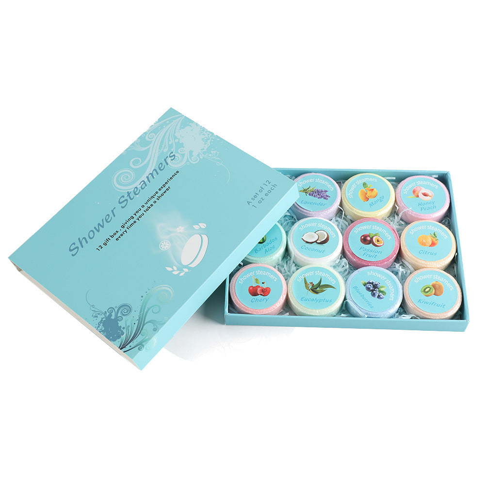 In Stock 12PCs Shower Piece Sea Salt With Dried Flowers Bath Salts Aromatherapy Sheet
