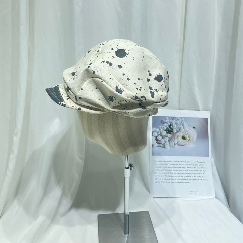 American-style Retro Chic Leopard-print Beret For Women