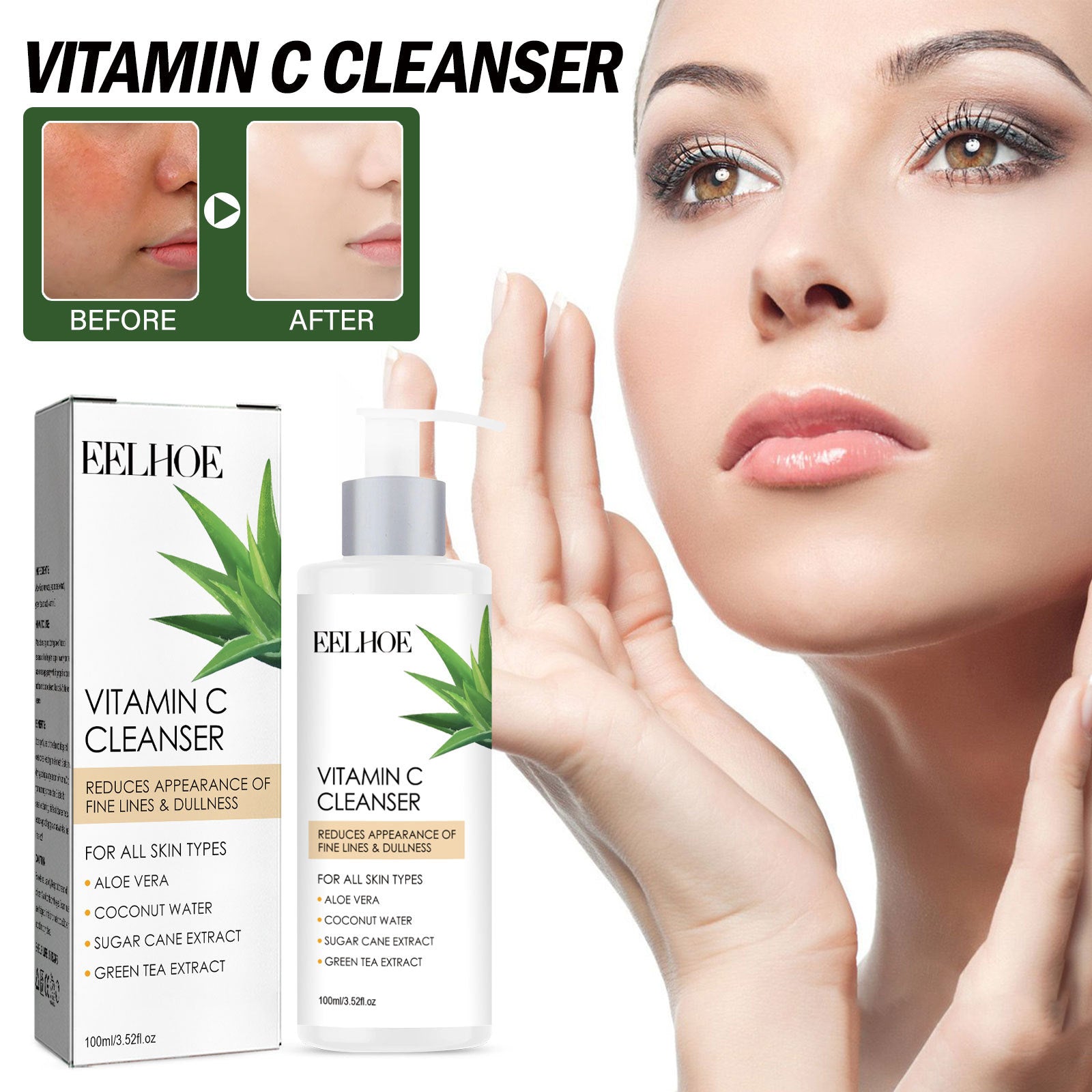 Vitamin C Facial Cleanser Deep Cleansing Repair Dull Firming Pores