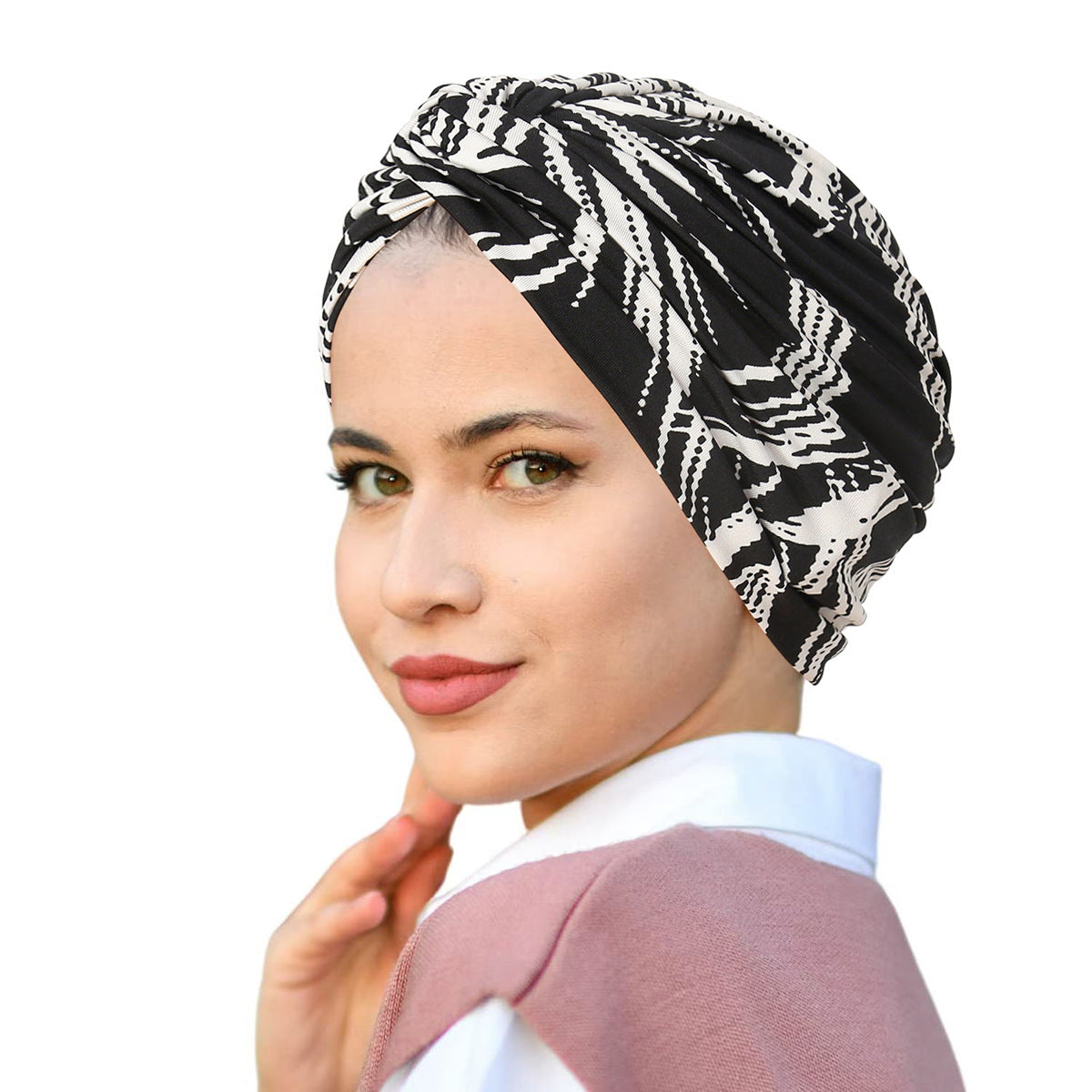 Printed Pullover Travel Hat Versatile Beanies For Women