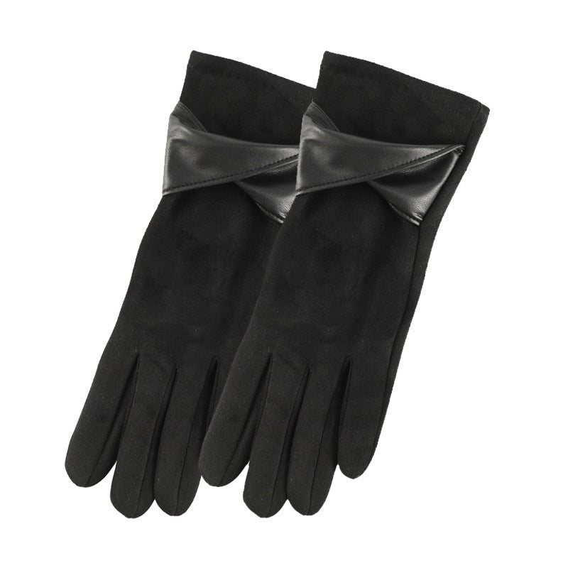 New Thickened Suede-fleece Gloves For Driving And Cycling