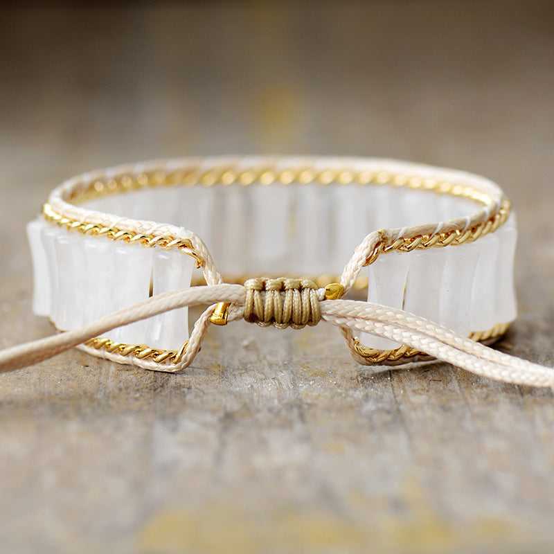 Natural Stone Handmade Beaded Woven Bracelet