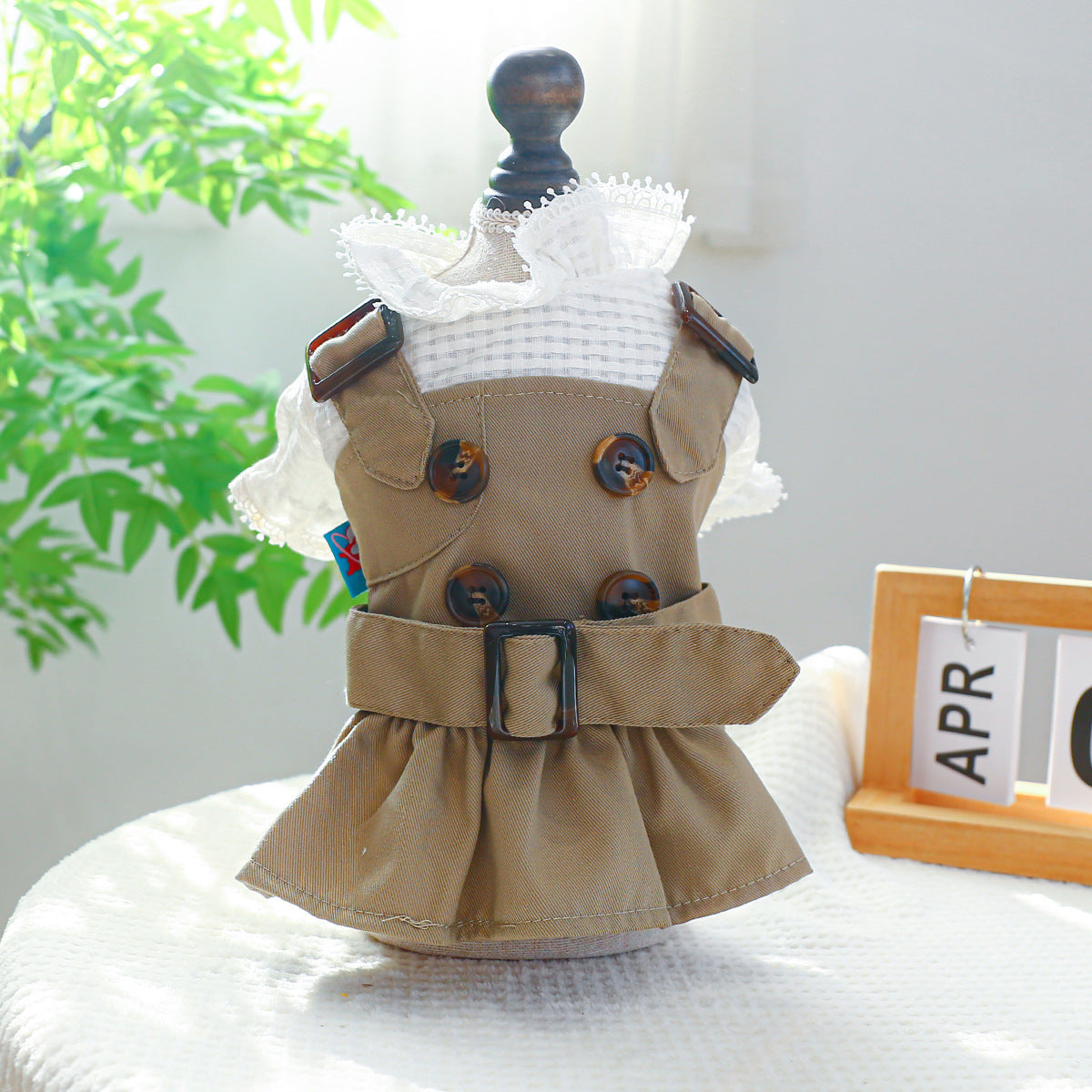 Pet Clothes - Khaki Trench Coat - couple outfit