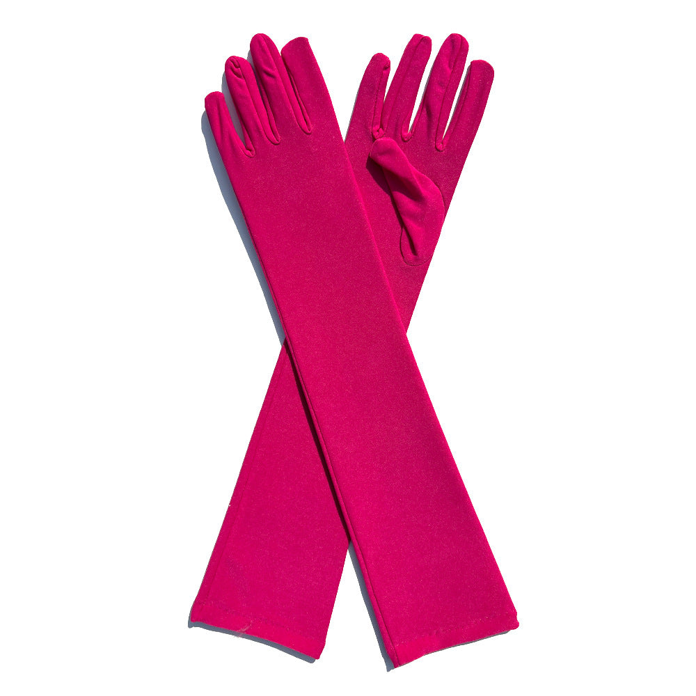 Milk Silk Stretch Holiday Party Dress-up Gloves