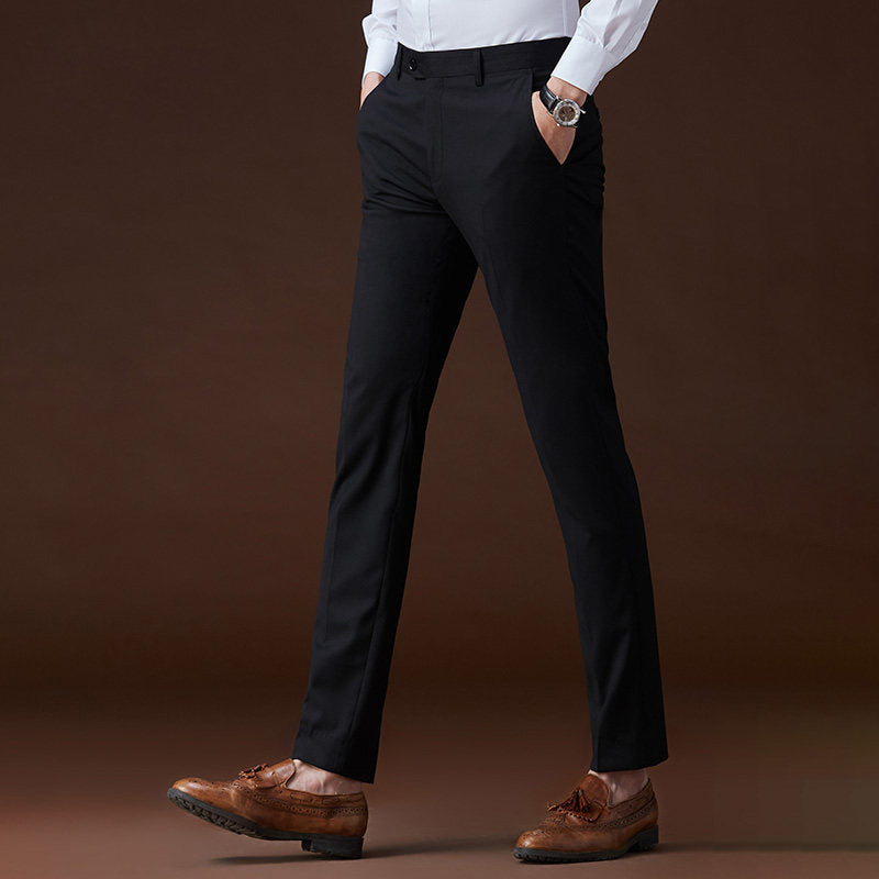Trendy Suit Pants Non-Iron Texture Casual Long Pants