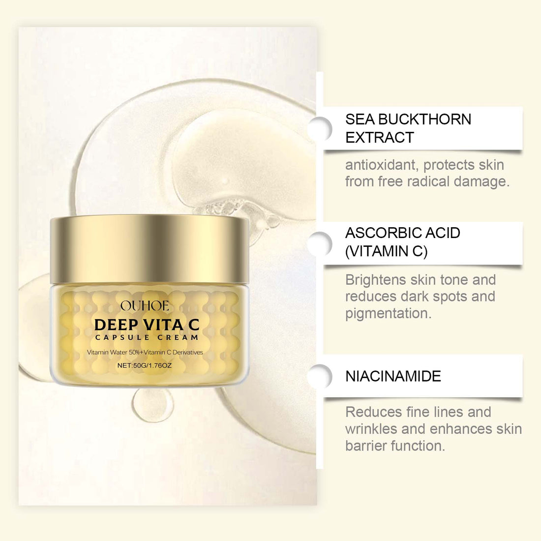 Vitamin C Moisturizing Facial Cream Soft Skin