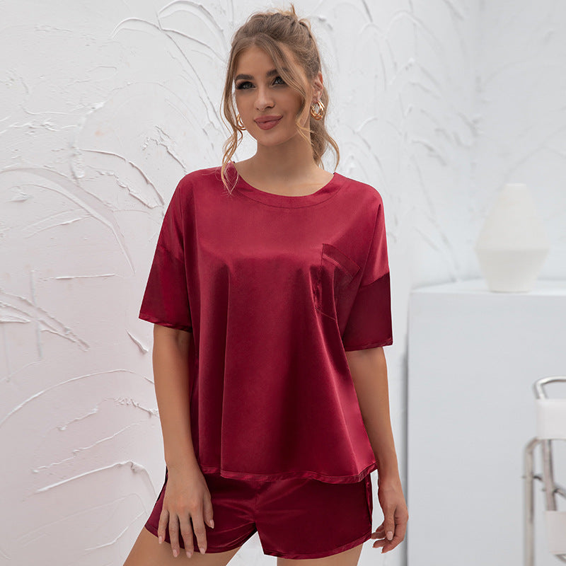 Fashion Home Wear Casual Short-Sleeved Two-Piece Suit