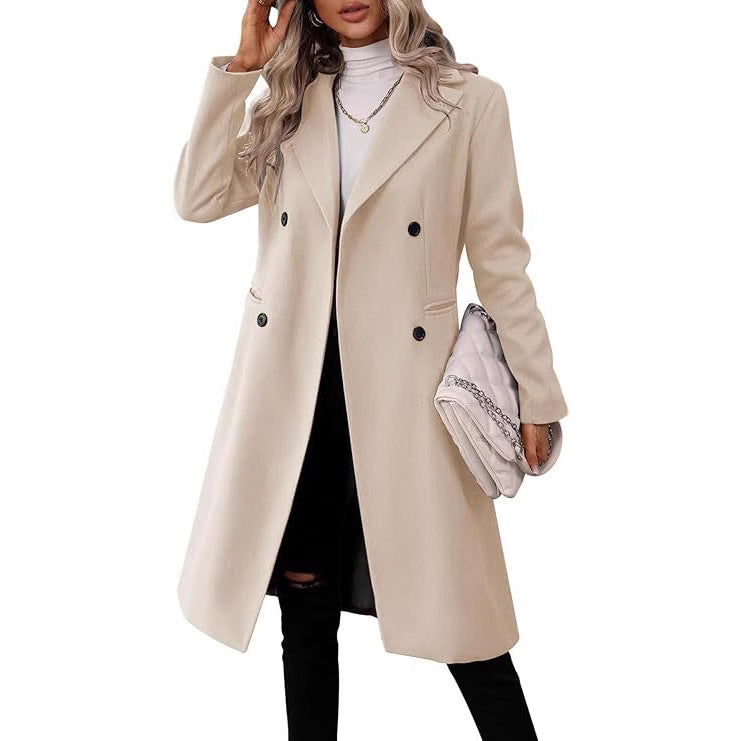 Autumn / Winter New Women's Long Woolen Coat