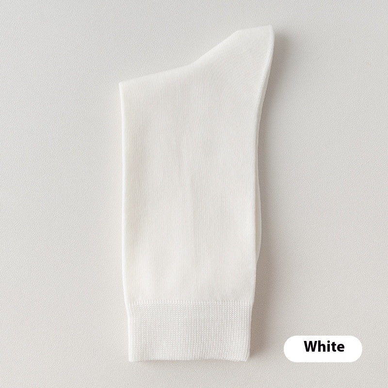 Mid-calf Spring / Autumn Pure Cotton Business Men's Socks