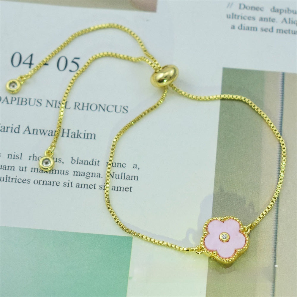 Adjustable Personalized Bracelet Colorful Pentas Flowers