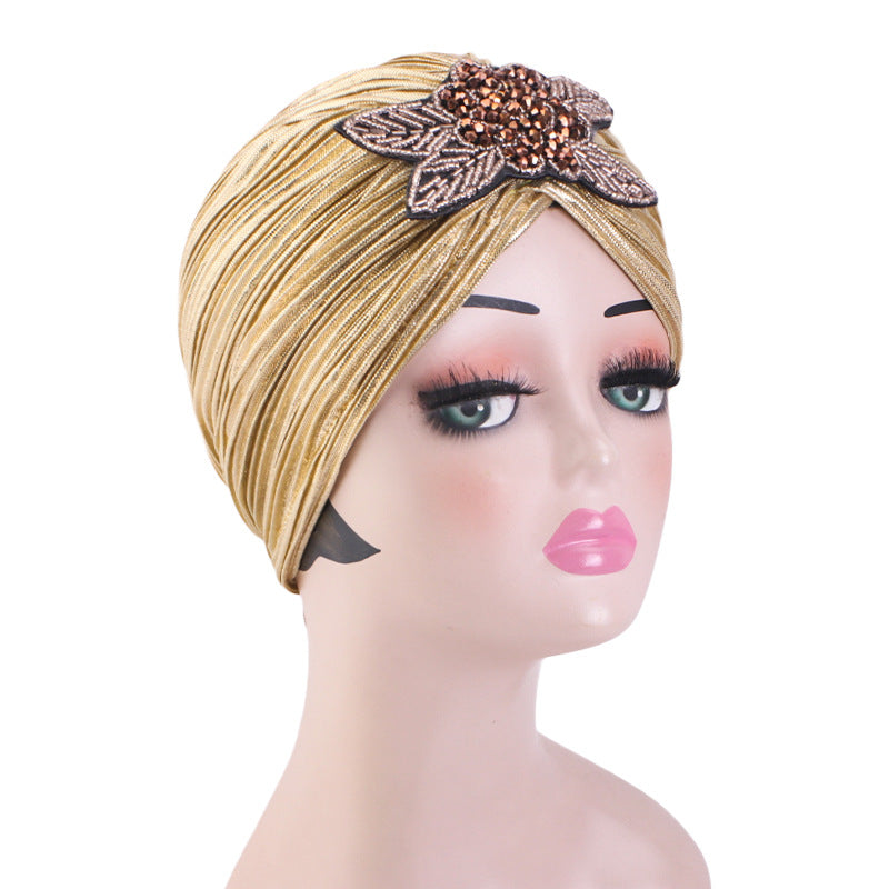 Women's Casual Pleated Ethnic Fabric Headscarf