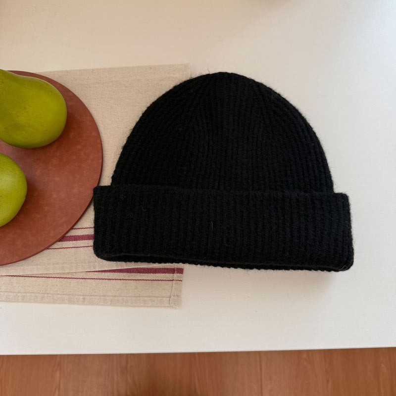 Women's Double-layer Wool Flanging Woolen Cap